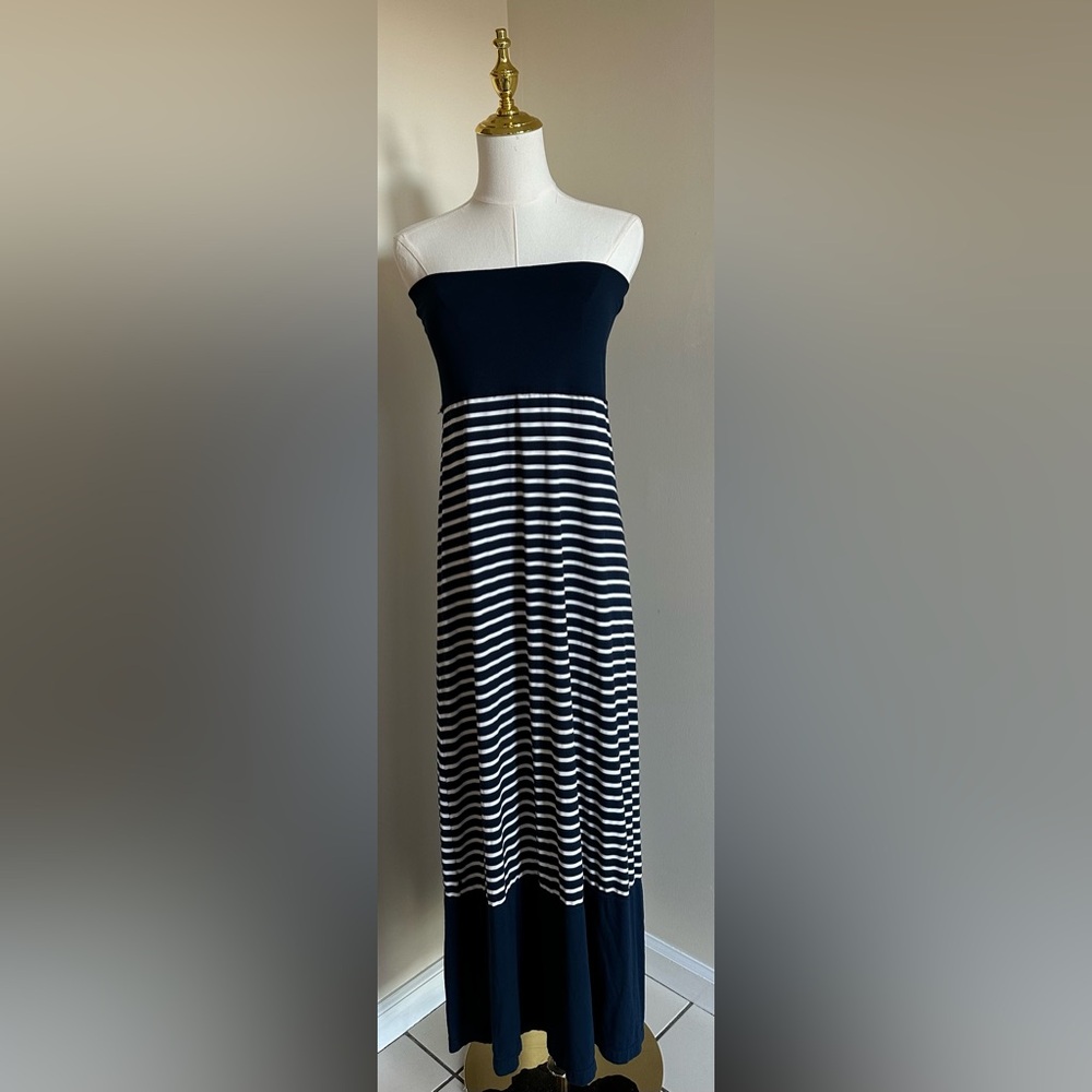 Max Studio Strapless Blue Dress - X-Small